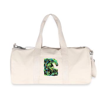 Surfeurs de vacances à la plage - Sac de sport en toile recyclée Stanley/Stella - blanc naturel - Devant