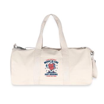 No Music? No Idea. - Recycled Canvas Sports Bag by Stanley/Stella - natural - Front