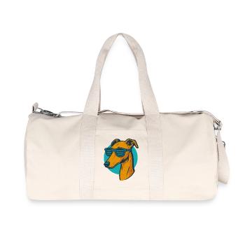 Windhund, Galgo Sonnenbrille Pop-Art - Recycelte Canvas-Sporttasche von Stanley/Stella - Naturweiß - Vorne
