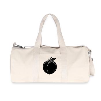 Peach Fruit Silhouette - Recycled Canvas Sports Bag by Stanley/Stella - natural - Front