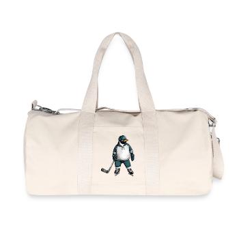 Hockey sur glace Penguin - Sac de sport en toile recyclée Stanley/Stella - blanc naturel - Devant