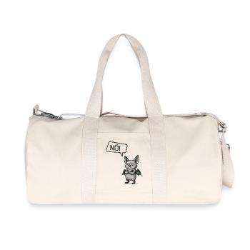 Nö! Fledermaus – Lustiges Design für Sturköpfe - Recycelte Canvas-Sporttasche von Stanley/Stella - Naturweiß - Vorne
