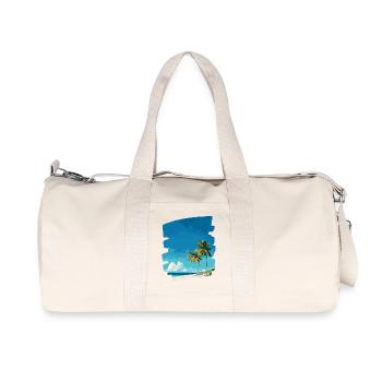 Palmiers de mer de plage - Sac de sport en toile recyclée Stanley/Stella - blanc naturel - Devant