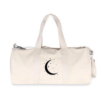 Crescent Moon and Stars - Recycled Canvas Sports Bag by Stanley/Stella - natural - Front