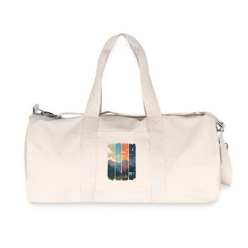 Horizons in four mountain panels - Recycled Canvas Sports Bag by Stanley/Stella - natural - Front