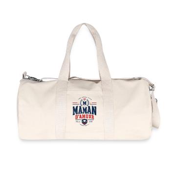 Maman d’Amour Style Varsity Vintage - Sac de sport en toile recyclée Stanley/Stella - blanc naturel - Devant