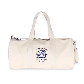 J’peux pas j’ai vélo – VTT Descente Montagne - Sac de sport en toile recyclée Stanley/Stella - blanc naturel - Devant