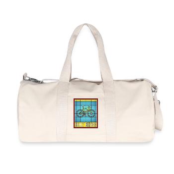 Holy Biker Stained Glass Bicycle - Recycled Canvas Sports Bag by Stanley/Stella - natural - Front
