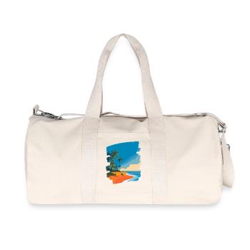Plage tropicale - Sac de sport en toile recyclée Stanley/Stella - blanc naturel - Devant