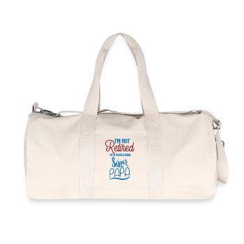 Not Retired Pro Super Papa - Recycled Canvas Sports Bag by Stanley/Stella - natural - Front