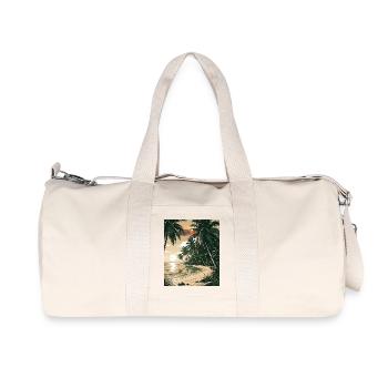 Plage asiatique - Sac de sport en toile recyclée Stanley/Stella - blanc naturel - Devant