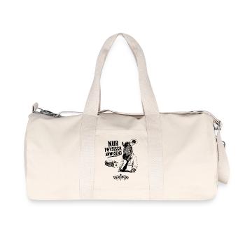 Nur physisch anwesend – Lustiges Zebra Büro Shirt  - Recycelte Canvas-Sporttasche von Stanley/Stella - Naturweiß - Vorne