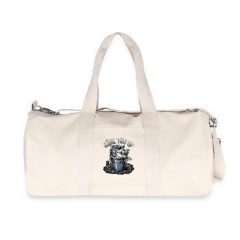 Cooler Karpfen Angler Abkühlung - Recycelte Canvas-Sporttasche von Stanley/Stella - Naturweiß - Vorne