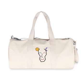 Visage géométrique coloré joyeux - Sac de sport en toile recyclée Stanley/Stella - blanc naturel - Devant