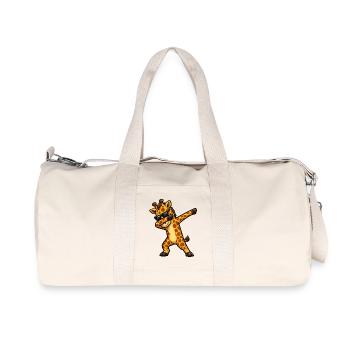 Dabbing Giraffe - Recycled Canvas Sports Bag by Stanley/Stella - natural - Front