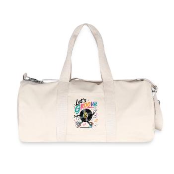 Let's Groove Schallplatte Retro Musik Design   - Recycelte Canvas-Sporttasche von Stanley/Stella - Naturweiß - Vorne