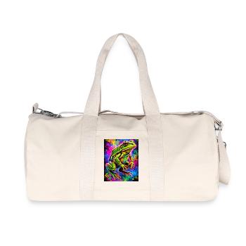 Frosch - Recycelte Canvas-Sporttasche von Stanley/Stella - Naturweiß - Vorne