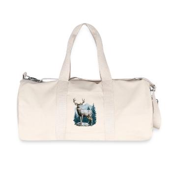 Cerf avec bois - Sac de sport en toile recyclée Stanley/Stella - blanc naturel - Devant