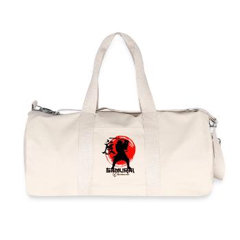 Roter Kreis-Krieger-Silhouette - Recycelte Canvas-Sporttasche von Stanley/Stella - Naturweiß - Vorne