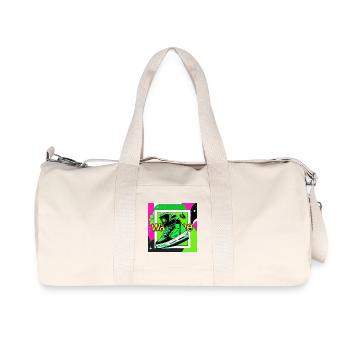 Neon Sneaker Pop Art - Recycelte Canvas-Sporttasche von Stanley/Stella - Naturweiß - Vorne