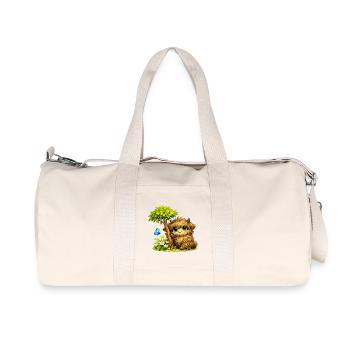 Un doux bœuf poilu sur la prairie fleurie - Sac de sport en toile recyclée Stanley/Stella - blanc naturel - Devant