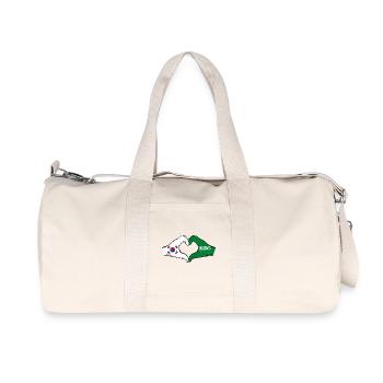 South Korea Saudi Arabia Flag Hands Heart Shape - Recycled Canvas Sports Bag by Stanley/Stella - natural - Front
