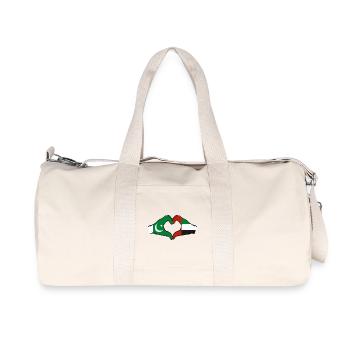 Pakistan Émirats arabes unis Cœur - Sac de sport en toile recyclée Stanley/Stella - blanc naturel - Devant