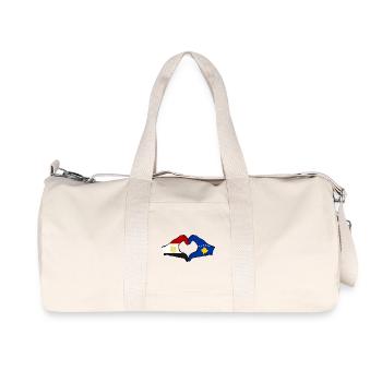 Égypte Kosovo Drapeau Mains Coeur Forme - Sac de sport en toile recyclée Stanley/Stella - blanc naturel - Devant