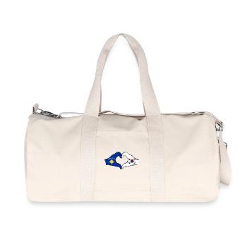Kosovo Corée du Sud Drapeau Mains Coeur Forme - Sac de sport en toile recyclée Stanley/Stella - blanc naturel - Devant