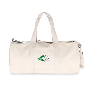 Saudi Arabia South Korea Flag Hands Heart Shape - Recycled Canvas Sports Bag by Stanley/Stella - natural - Front