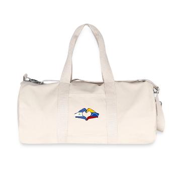 Nicaragua Venezuela Flag Hands Heart Shape - Recycled Canvas Sports Bag by Stanley/Stella - natural - Front