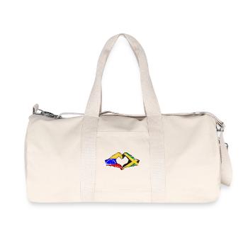 Venezuela Jamaica Flag Hands Heart Shape Used - Recycled Canvas Sports Bag by Stanley/Stella - natural - Front