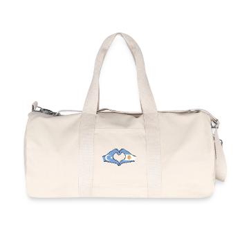 Uyghur Argentina Flag Hands Heart Shape - Recycled Canvas Sports Bag by Stanley/Stella - natural - Front