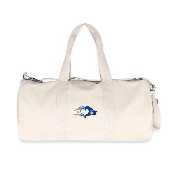 Argentine Kosovo Drapeau Mains Coeur Forme - Sac de sport en toile recyclée Stanley/Stella - blanc naturel - Devant
