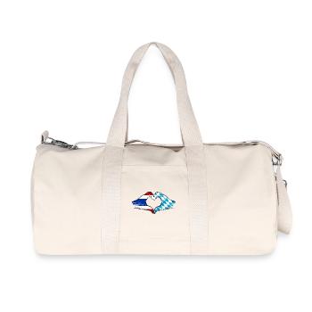 Thailand Bavaria Flag Hands Heart Shape Used - Recycled Canvas Sports Bag by Stanley/Stella - natural - Front