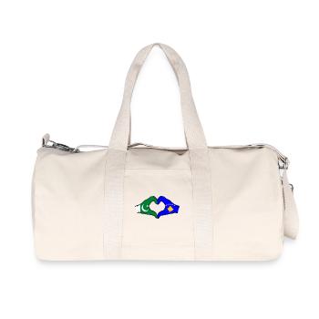 Pakistan Kosovo drapeau mains coeur forme - Sac de sport en toile recyclée Stanley/Stella - blanc naturel - Devant