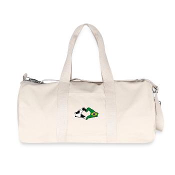 Brasilien Fussball Flagge Haende Herzform - Recycelte Canvas-Sporttasche von Stanley/Stella - Naturweiß - Vorne