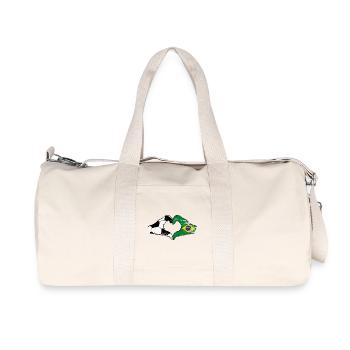Brésil Football Drapeau Mains Coeur Forme Utilisé - Sac de sport en toile recyclée Stanley/Stella - blanc naturel - Devant