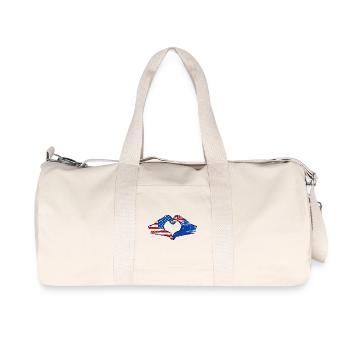 États-Unis Drapeau de la Nouvelle-Zélande Forme de main Forme de coeur utilisé - Sac de sport en toile recyclée Stanley/Stella - blanc naturel - Devant