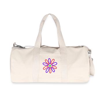 FLOWER. NATURE. ECOLOGY. ANNIVERSARY. FEAST - Recycled Canvas Sports Bag by Stanley/Stella - natural - Front