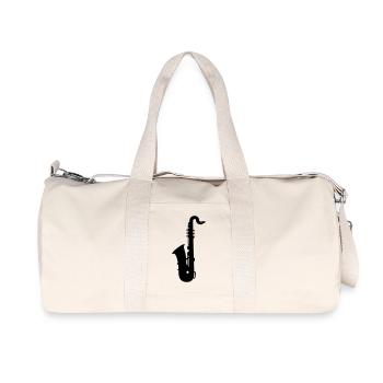 saxophone - Sac de sport en toile recyclée Stanley/Stella - blanc naturel - Devant