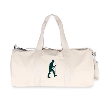 Hiker hiking Nordic walking - Recycled Canvas Sports Bag by Stanley/Stella - natural - Front