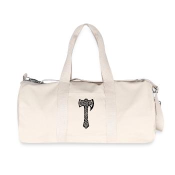 Axt in Keltischen Knoten Tattoo Style - Recycelte Canvas-Sporttasche von Stanley/Stella - Naturweiß - Vorne