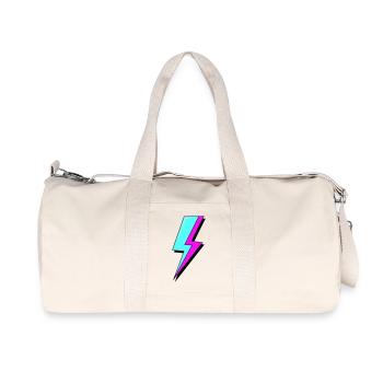 Éclair au néon psychédélique - Sac de sport en toile recyclée Stanley/Stella - blanc naturel - Devant