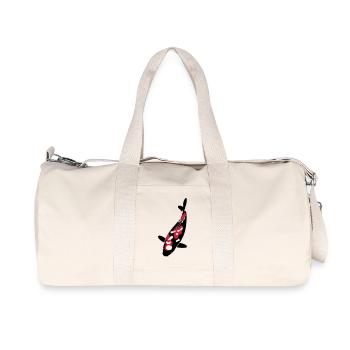 Koi - Nishikigoi - Recycelte Canvas-Sporttasche von Stanley/Stella - Naturweiß - Vorne