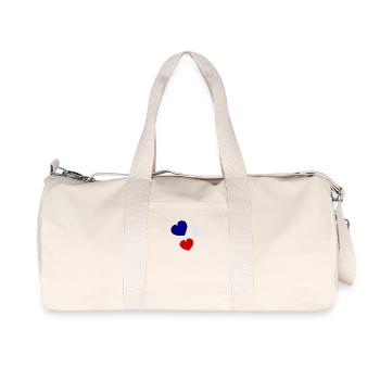 HEART. HEARTS. SAINT VALENTINE. LOVE. LOVE. HEART - Recycled Canvas Sports Bag by Stanley/Stella - natural - Front