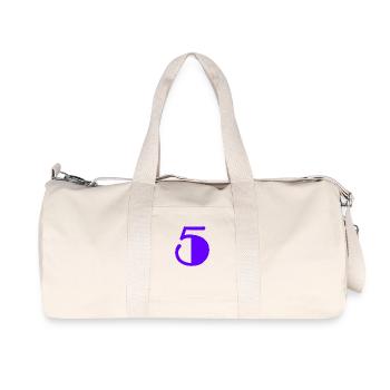 5 JAHRE. 5-JÄHRIGES JUBILÄUM. GEBURTSTAG 5 JAHRE. 5 - Recycelte Canvas-Sporttasche von Stanley/Stella - Naturweiß - Vorne