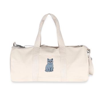 British Shorthair Cat Pet - Recycled Canvas Sports Bag by Stanley/Stella - natural - Front