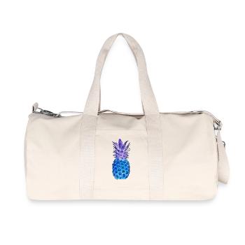 ANANAS MOSAIK night - Recycelte Canvas-Sporttasche von Stanley/Stella - Naturweiß - Vorne