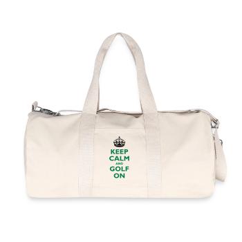 Keep calm and golf on - Recycled Canvas Sports Bag by Stanley/Stella - natural - Front
